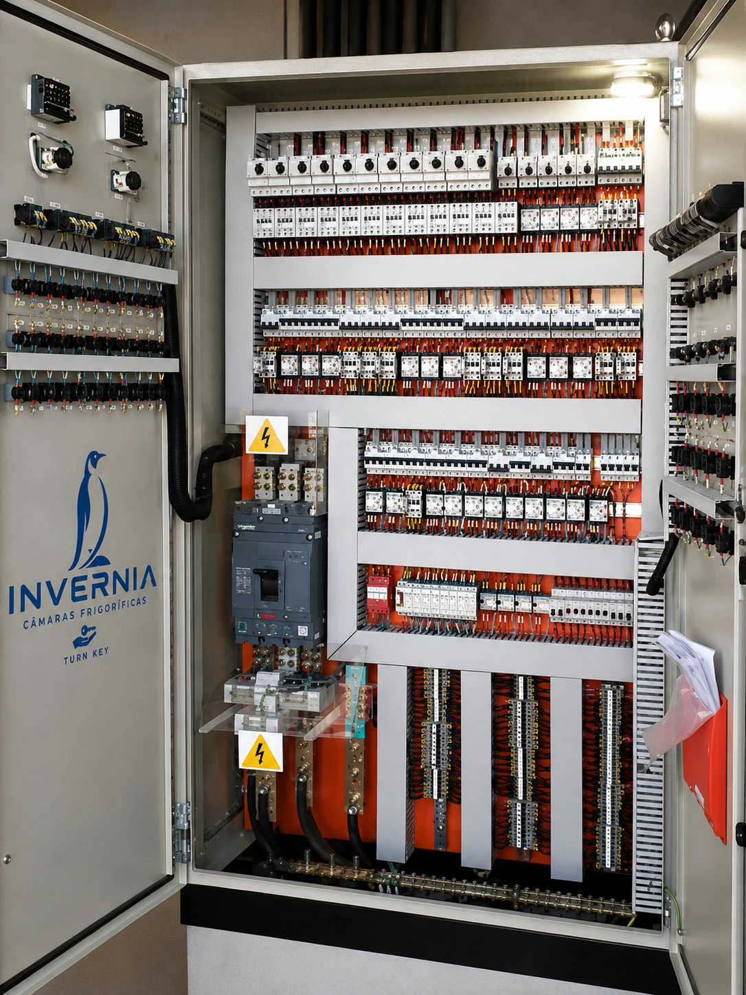 Quadro de comando elétrico industrial montado pela Invernia